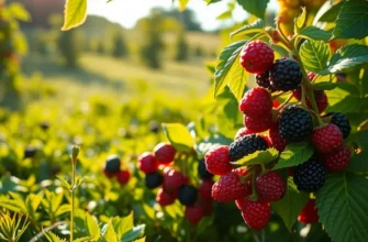 A scenic view of an orchard overflowing with organic produce, representing healthy living.