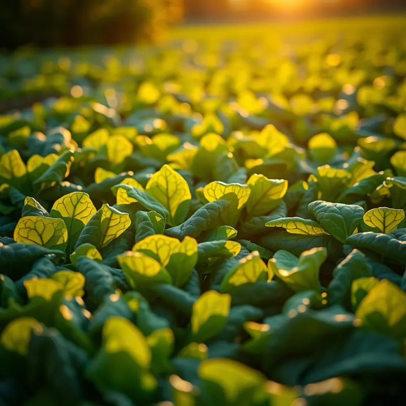 A field showcasing vibrant salad greens.
