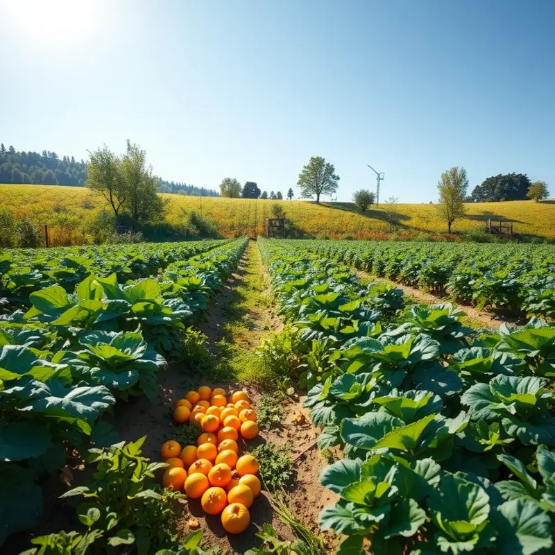 A thriving organic garden showcasing fresh produce.