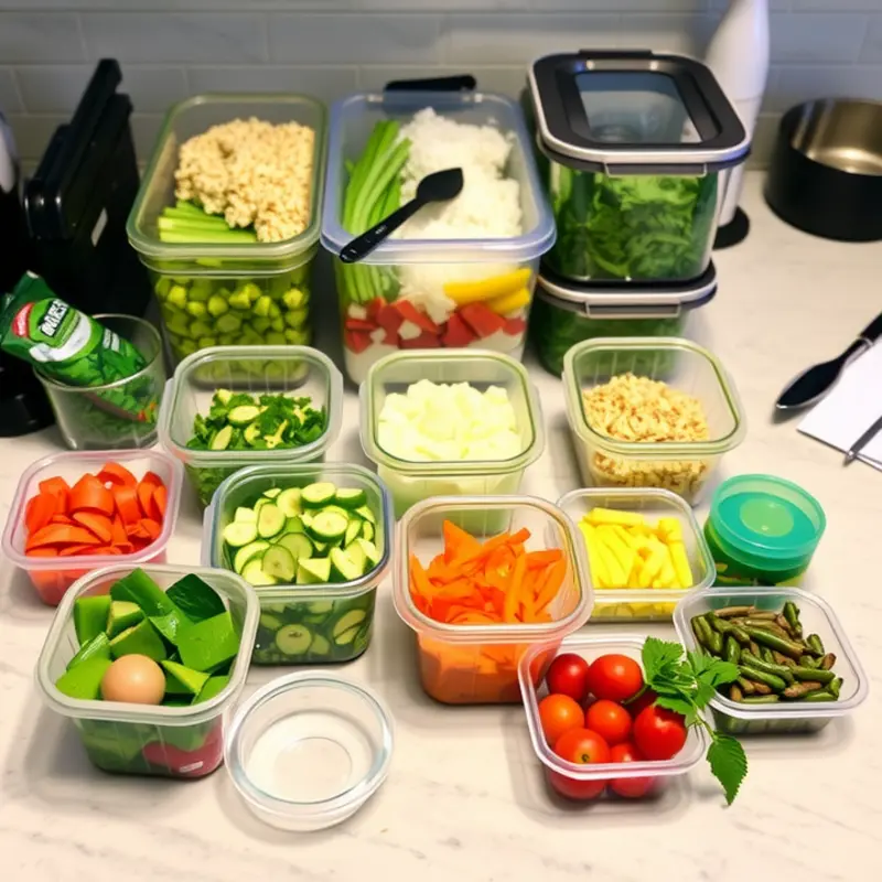 A vibrant scene of a freshly planted farm landscape illustrating the essence of meal prep.