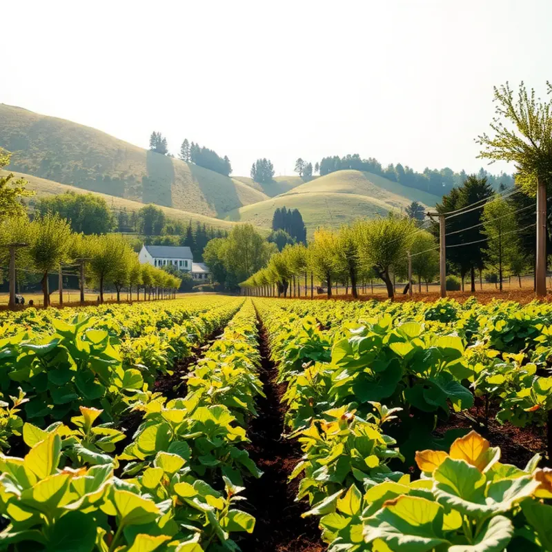 Vibrant and fresh organic produce in a sunlit field.