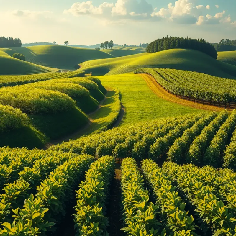 A sunlit orchard brimming with fresh produce signifying a well-stocked pantry.