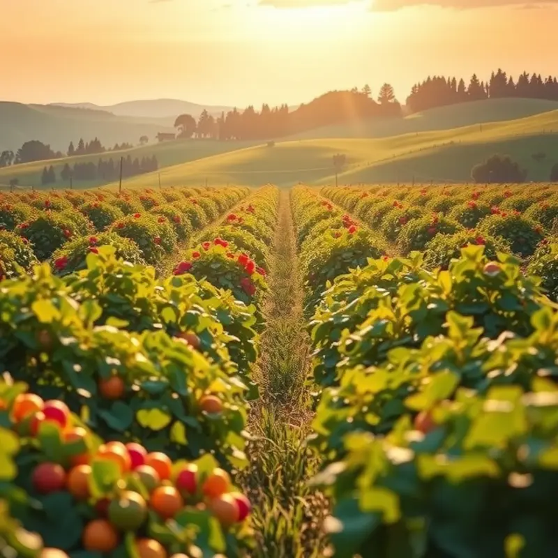 A sunlit field showcasing fresh vegetables, emphasizing the value of quality ingredients.