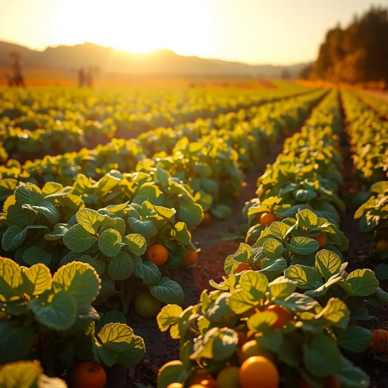 A vibrant landscape representing the bounty of nature and healthy eating.