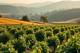 An expansive field filled with vibrant vegetables and fruits, illuminated by the warm sun.