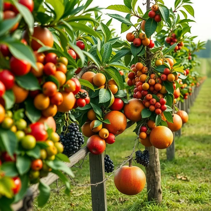 A vibrant sunlit field filled with fresh organic produce.