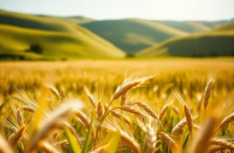 A luminous landscape highlighting a sunlit field with colorful vegetables and fruits, evoking a sense of organic produce.