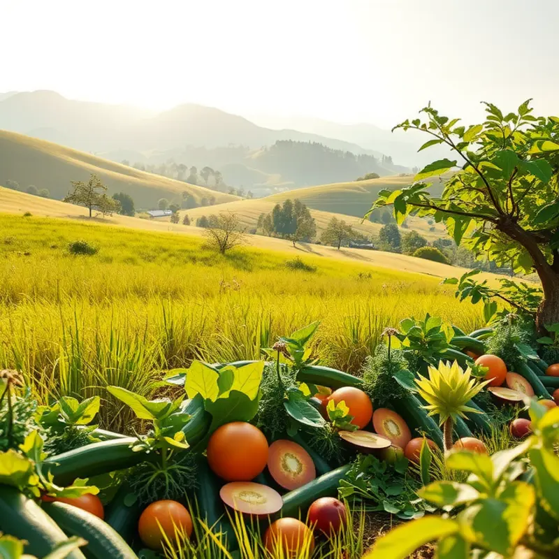 A sunlit orchard showcasing vibrant fruits and vegetables, representing the core of immune-boosting nutrition.
