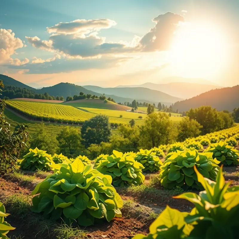A vibrant sunlit field showcasing the harmony of nature and nutrition.