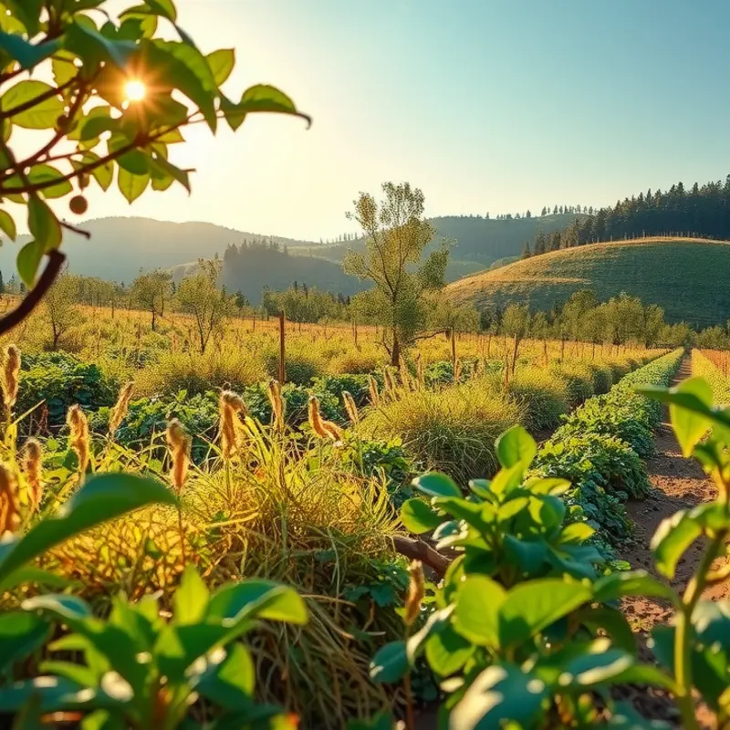 A vibrant landscape showcasing fresh produce under the sun.