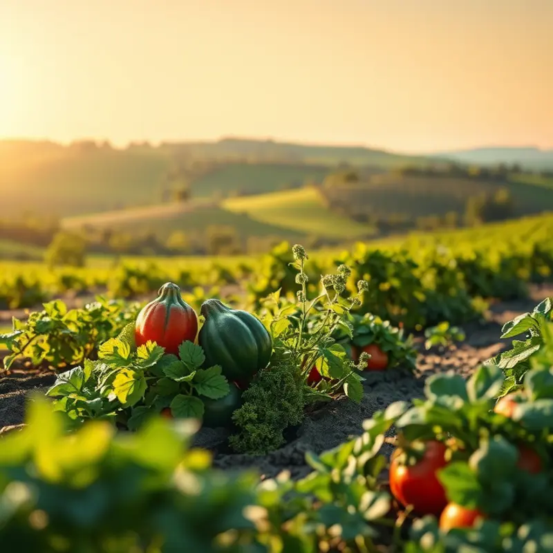 A serene landscape emphasizing natural organic abundance.