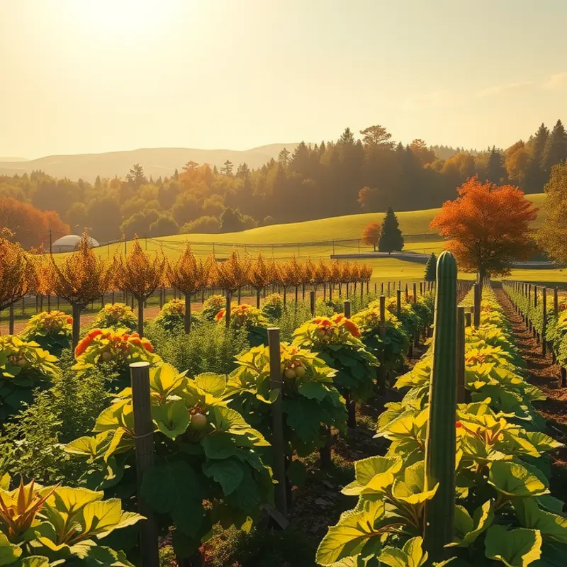 A sunlit field showcasing vibrant vegetables and fruits, embodying the essence of clean eating.