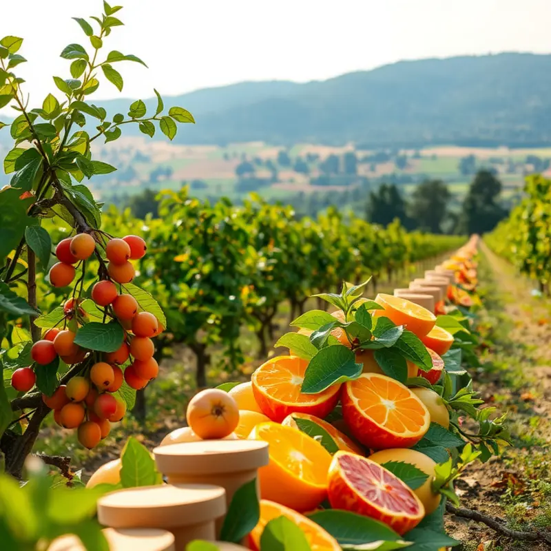 A vibrant field showcasing organic produce, symbolizing the benefits of sustainable diets.