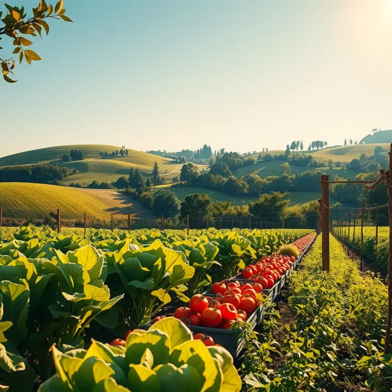 A refreshing orchard scene showcasing natural growth.