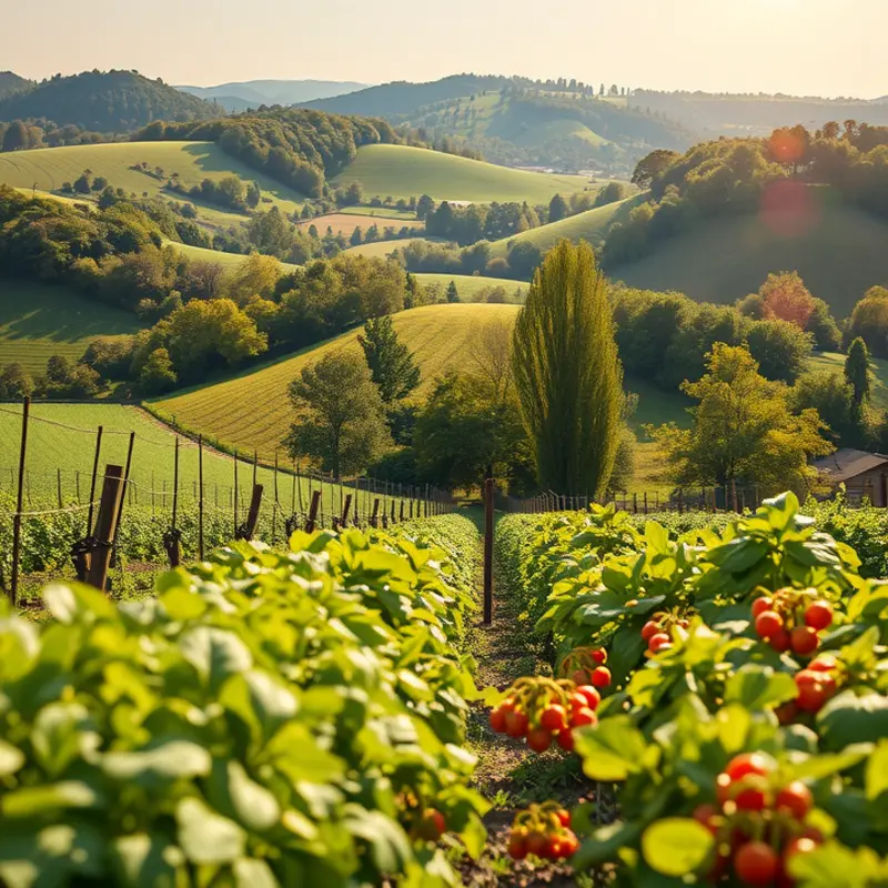 A vibrant field showcasing fresh produce, ideal for a raw food diet.