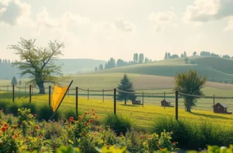 Lush landscape filled with vibrant fruits and vegetables growing in harmony.
