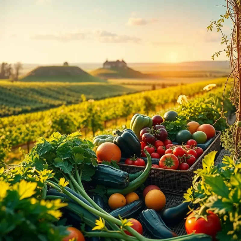 A vibrant sunlit field representing the natural richness of red raspberry leaves.