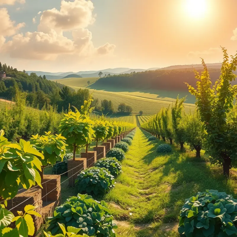 A vibrant field of vegetables growing naturally, symbolizing the beauty of plant-based eating.