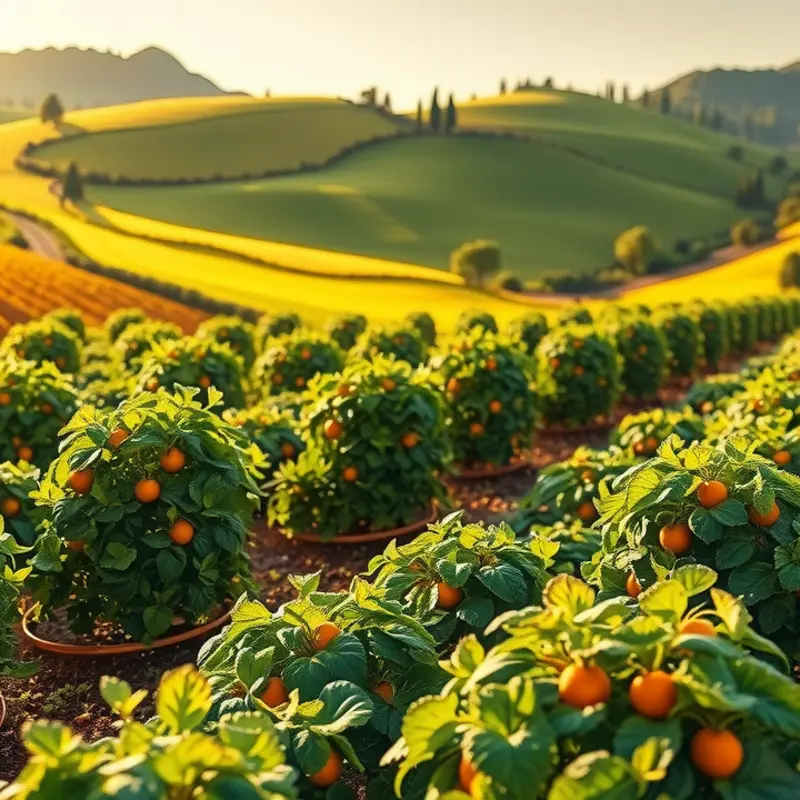 A vibrant landscape showcasing fresh vegetables suitable for repurposing into broths.