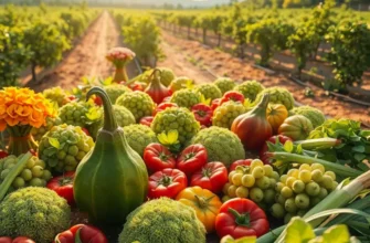 A lush field showcasing a variety of healthy produce, emphasizing the connection between nature and nutritious eating.