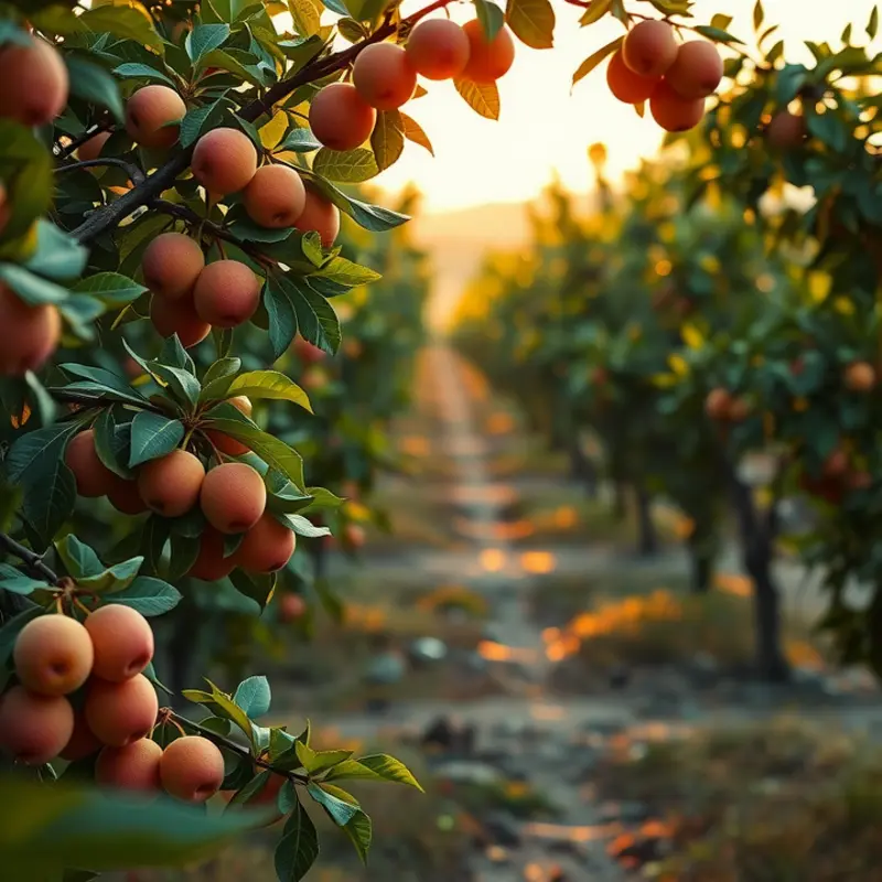 A vibrant sunlit field filled with fresh vegetables and fruits, representing the essence of organic cooking.