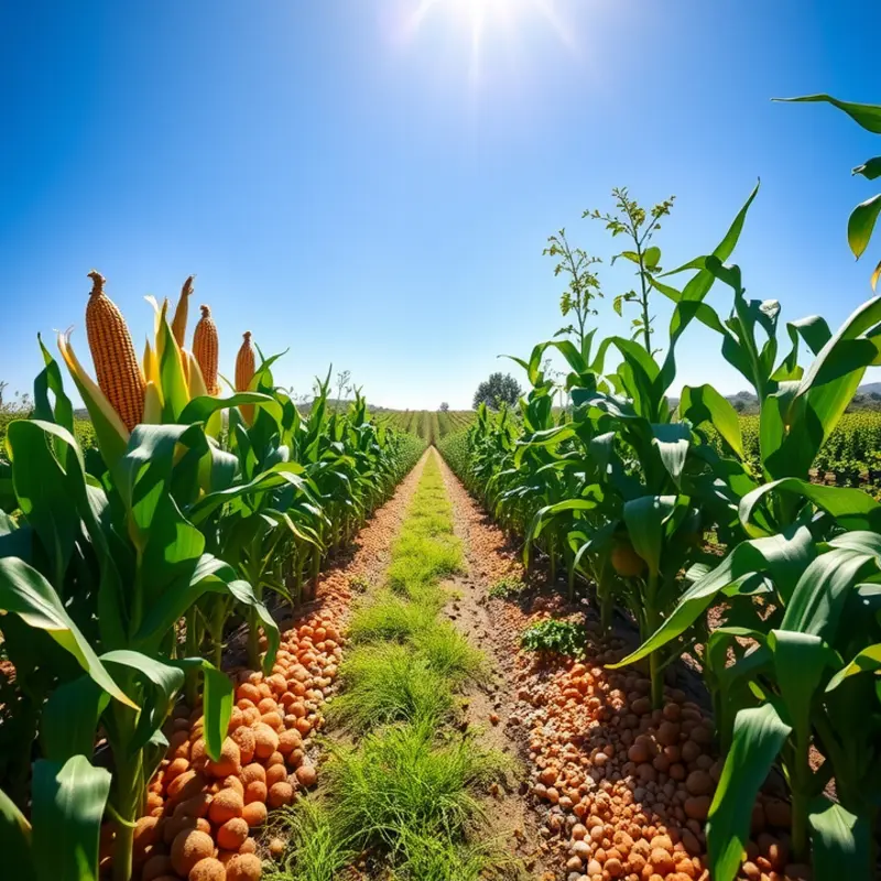 An orchard showcasing a diverse array of Indigenous crops that highlight the relationship between culture and land.