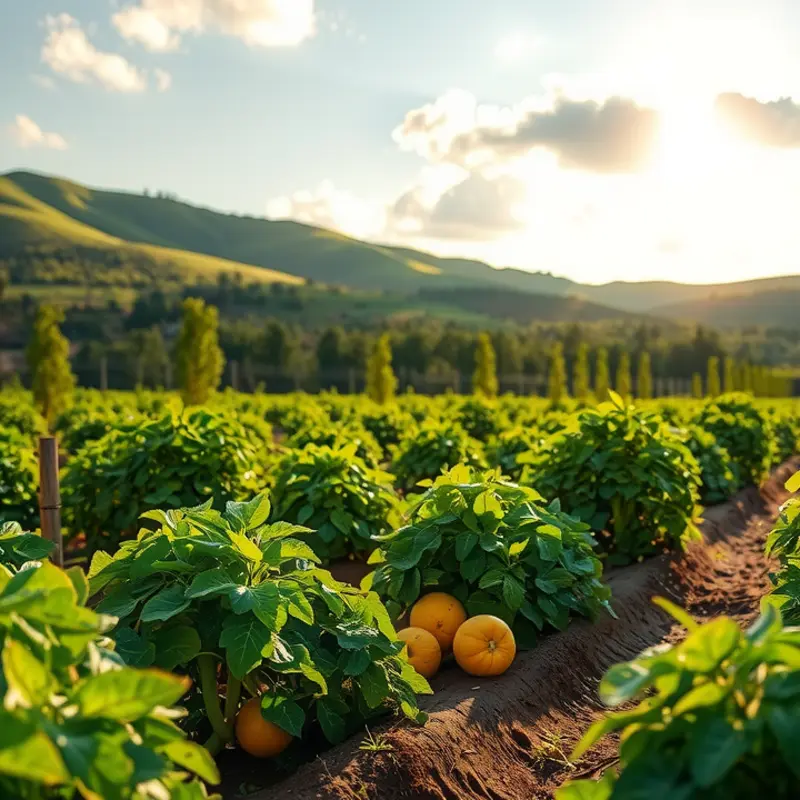 Vibrant organic scenery depicting the essence of natural wellness.
