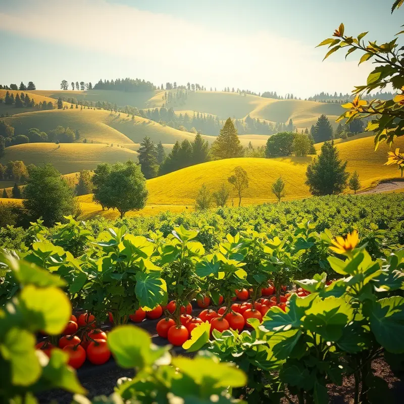 Vibrant organic scenery depicting the essence of natural wellness.
