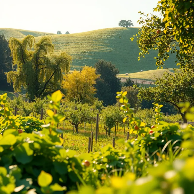 Fresh, vibrant vegetables growing in a natural landscape.