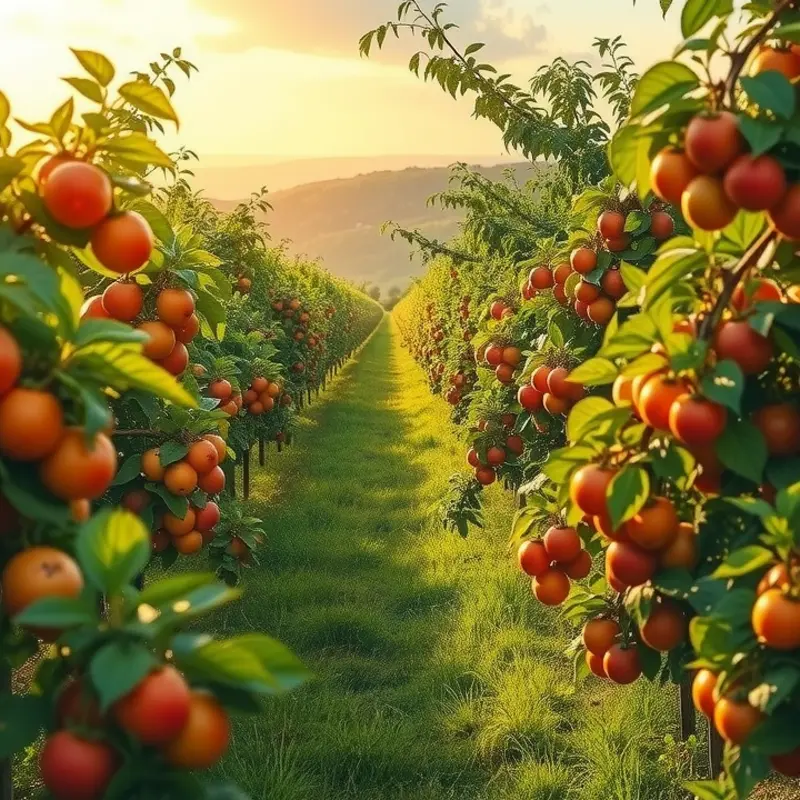 Sunlit field showcasing fresh produce, representing the essence of salad ingredients.