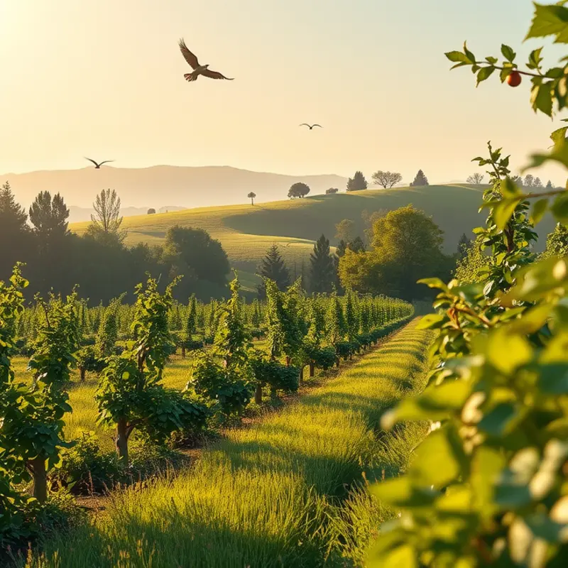 A scenic view showcasing the abundance of vibrant fruits and vegetables.