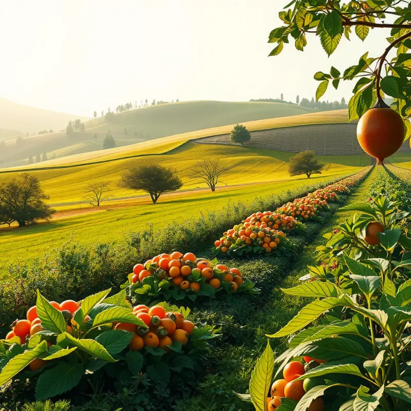 A picturesque sunlit field showcasing the abundance of healthy produce, reflecting the importance of good nutrition.
