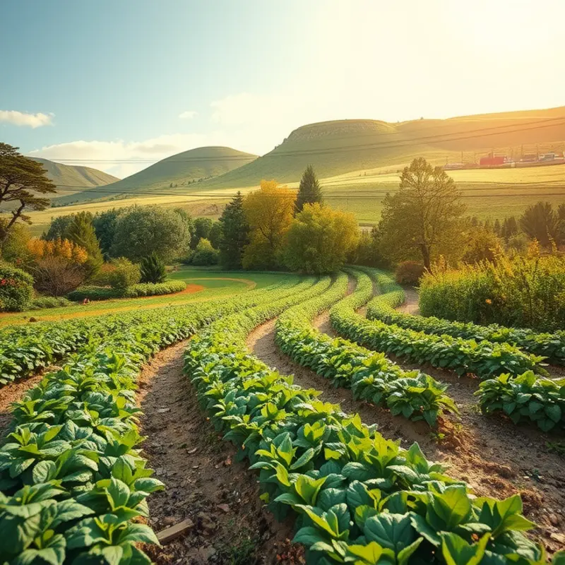 A vibrant field illustrating the beauty of organic produce in nature.