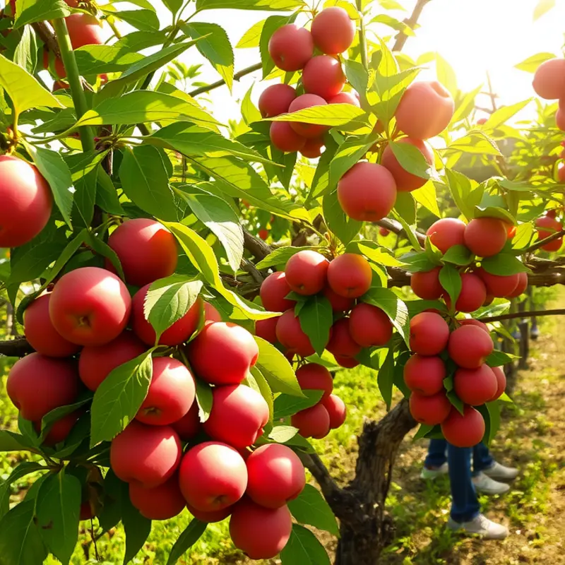 A lush field abundant with fresh organic vegetables and fruits symbolizing healthy eating.