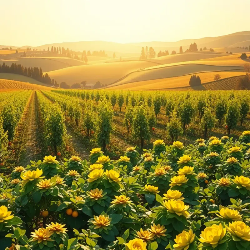 Nature’s bounty: A vibrant collection of whole foods in a sunlit field.