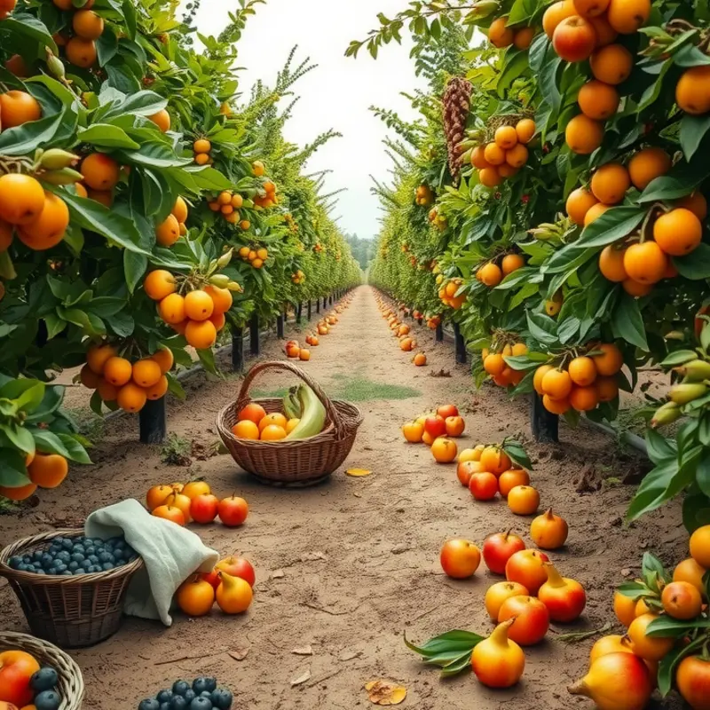 A picturesque view of a sunlit field filled with healthy produce.
