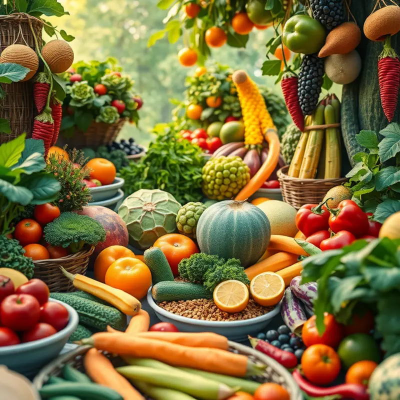 A sunlit field showcasing the beauty of organic produce.