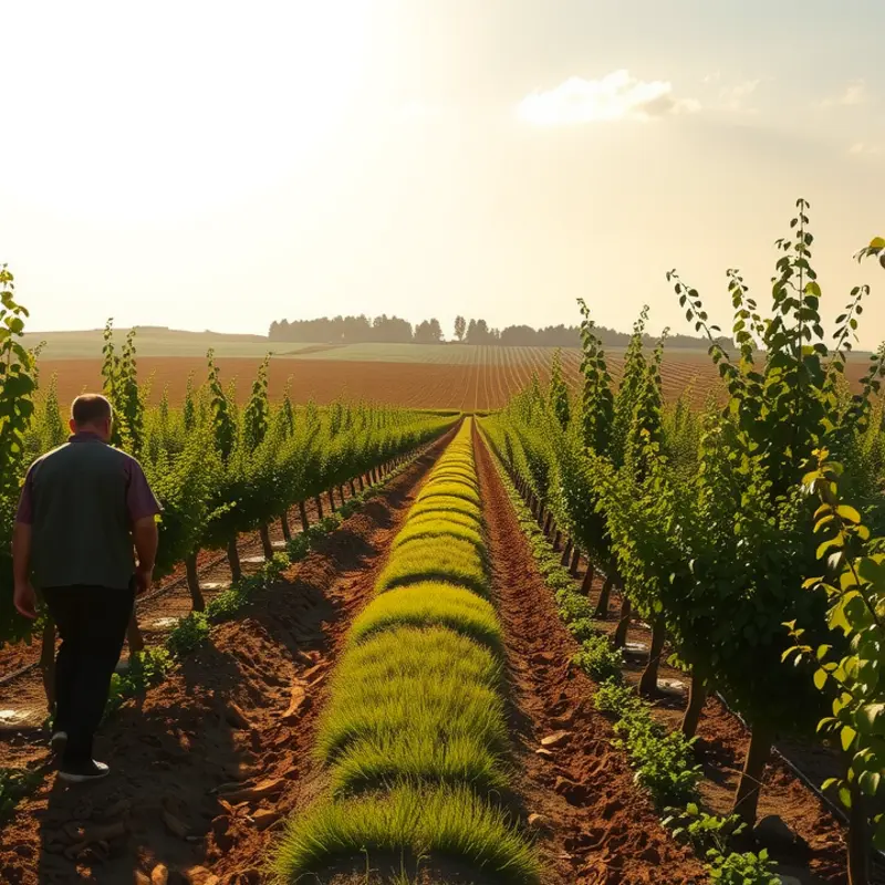 A vibrant field showcasing the abundance of fresh organic produce.