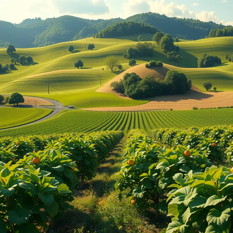 A vibrant display of fresh vegetables in natural surroundings.