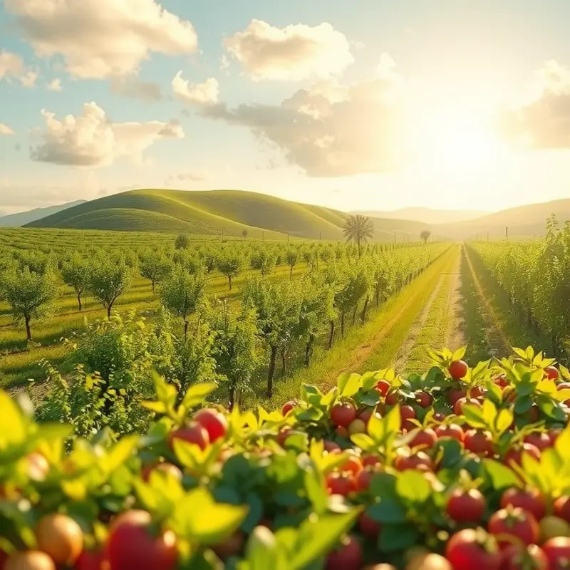 A scenic landscape representing freshness in food storage.