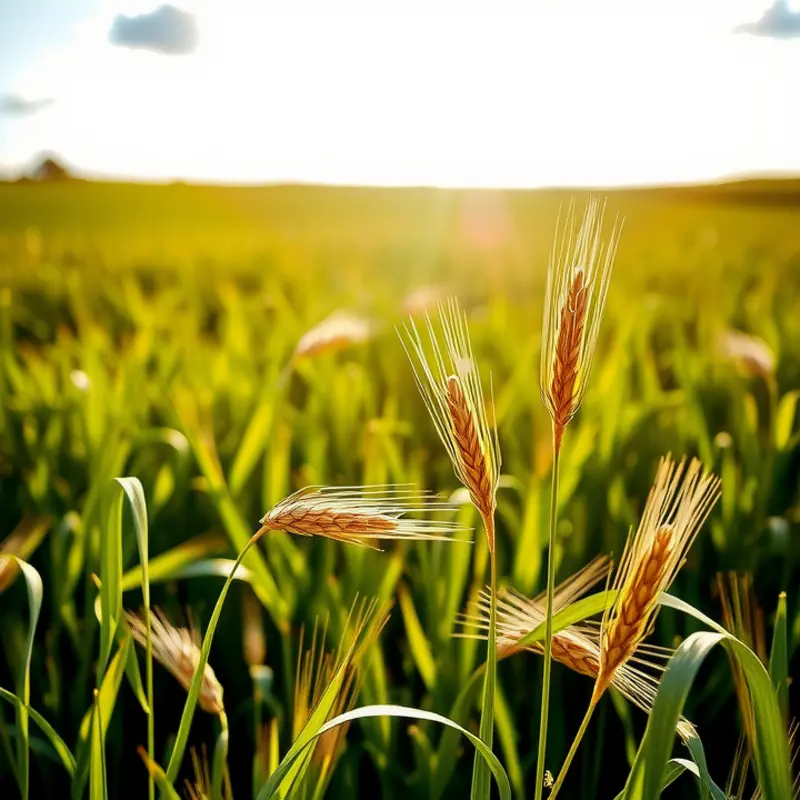 A serene wheat field representing the key ingredient in traditional sourdough bread.