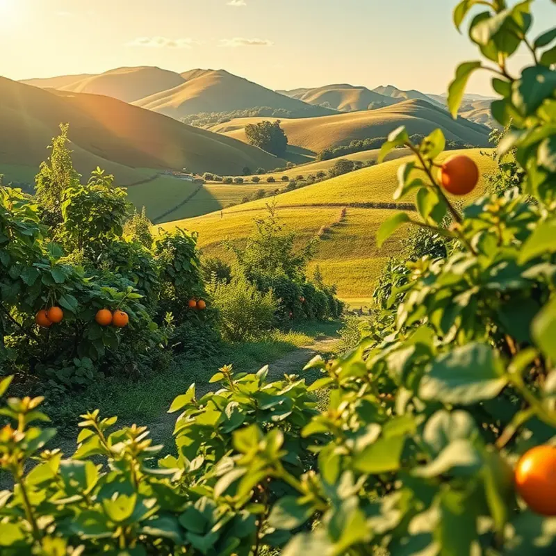 A flourishing orchard that embodies the abundance of a healthy diet.