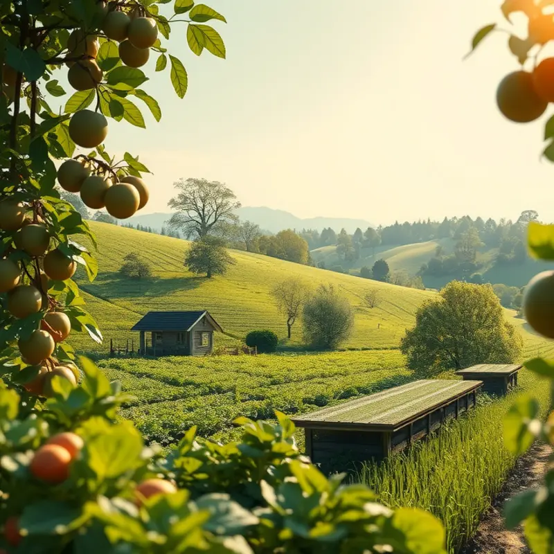 An idyllic scene of fresh, vibrant produce in a natural setting.