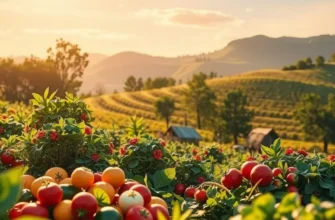 A beautiful organic scene with vibrant greenery and fruits highlighting the importance of nutrition.