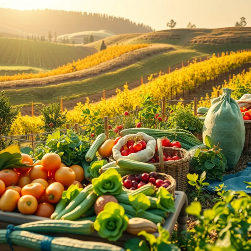 A sunlit orchard brimming with the fresh ingredients of spring.