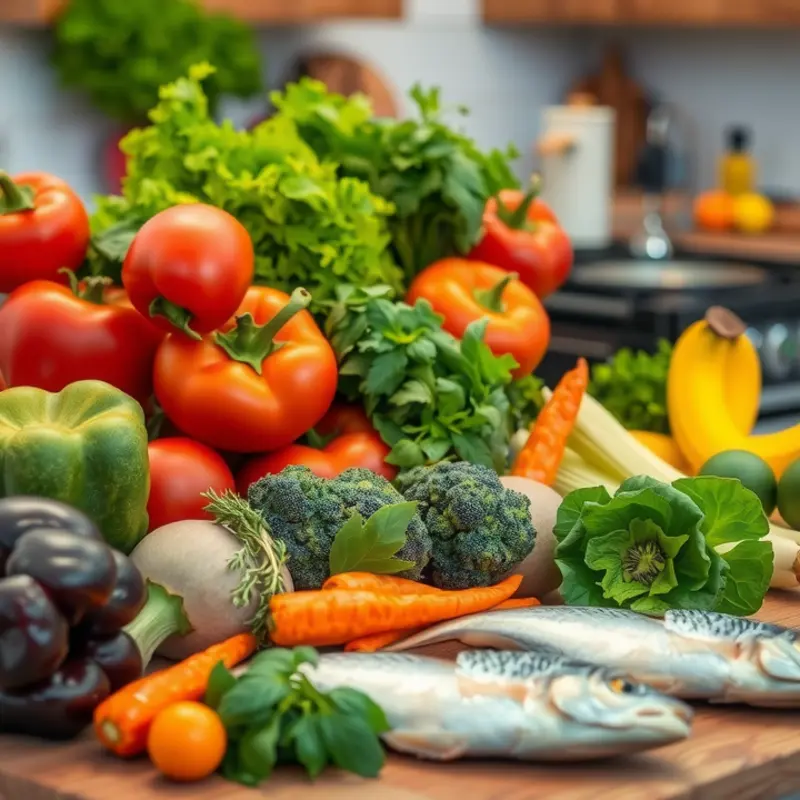 A vibrant landscape representing the bounty of nature and healthy eating.