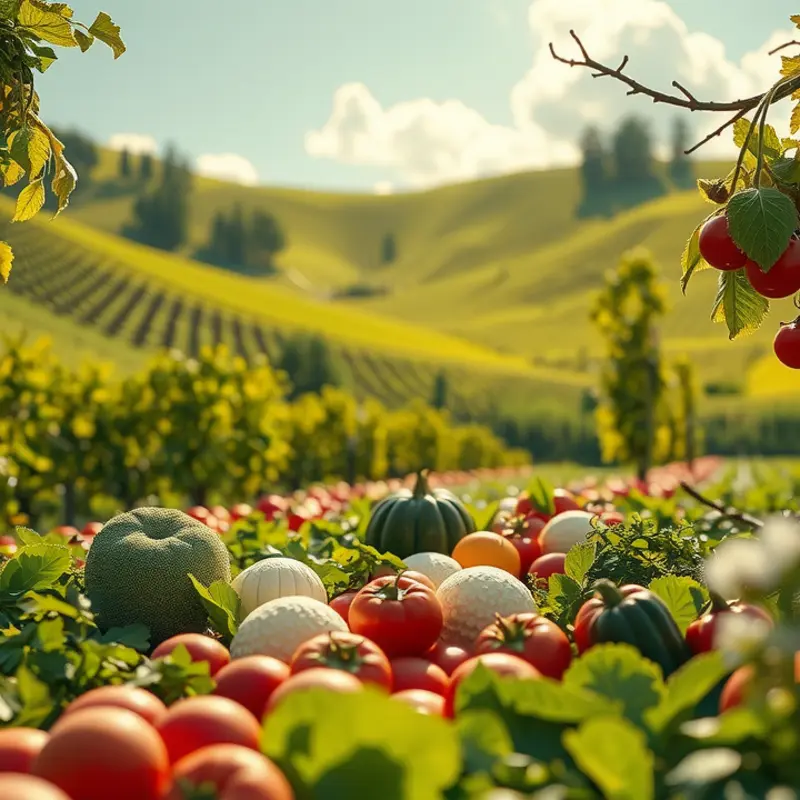 A sunlit Caribbean orchard showcasing fresh produce.