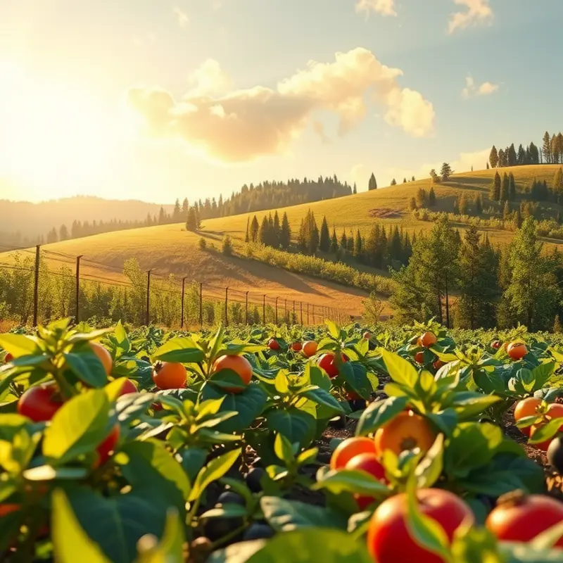 A vibrant sunlit field, representing the organic abundance of nature.