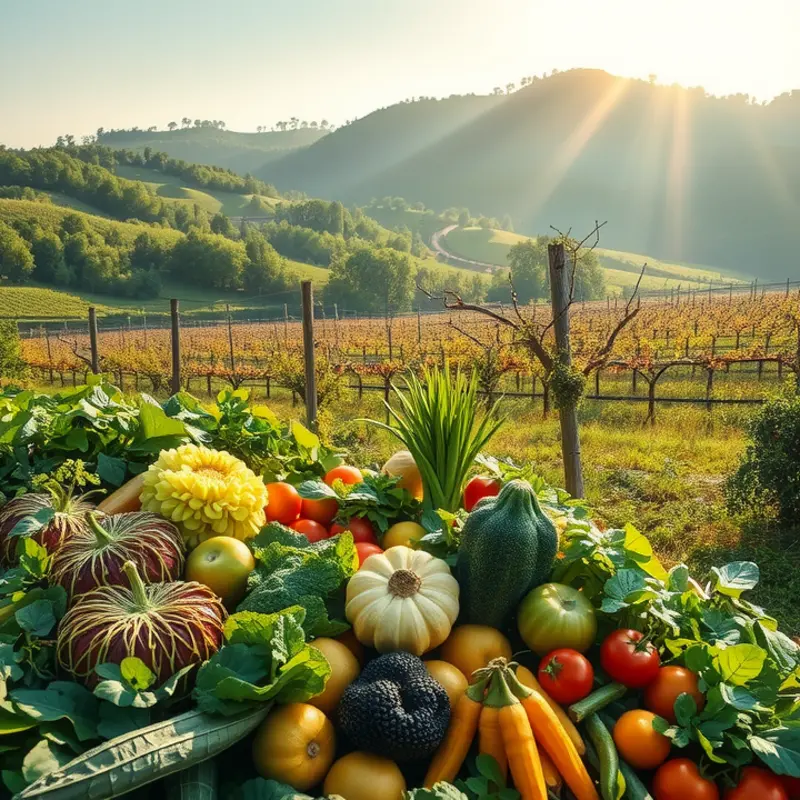 A vibrant landscape showcasing the natural abundance of healthy produce.