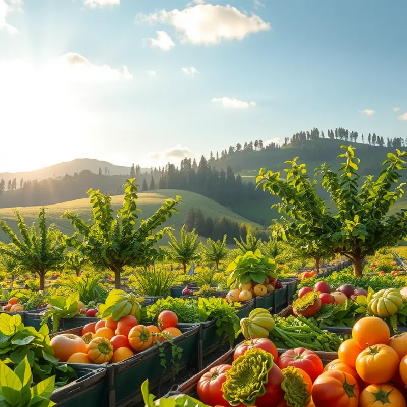 A vibrant sunlit field showcasing the beauty of nature, symbolizing the richness of organic produce.